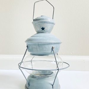 Vintage Farmhouse Lantern, Rustic Lighting, Candle, Hanging lantern